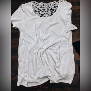 White silk casual blouse